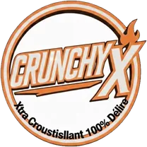Logo Crunchy X — Xtra croustillant, 100 % délire